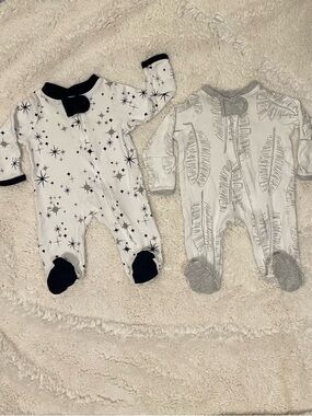 Honest Baby Organic Cotton Sleep & Plays (Set of 2) Preemie
